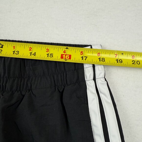 Adidas Women's Sport 3 Stripes Trim Black Woven Track Pants 1X Elastic Waist NWT - Picture 8 of 12